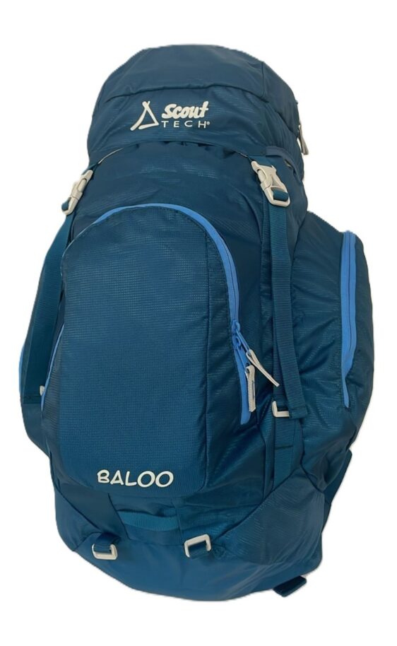 Zaino Baloo lo zaino semplice, ma robusto per attività di chi comincia a fare attività scout. Schienale adatto a bambini e ragazzi